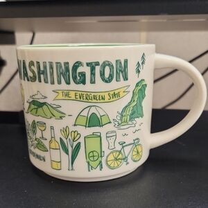 Washington State Souvenir Mug - Green and White Starbucks